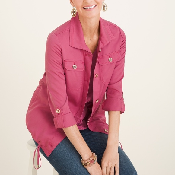 Nwt Chicos Lightweight Utility Jacket 